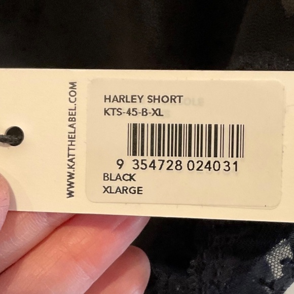 NEW WITH TAGS Kat The Label Harley Shorts Black XL LACE SHEER SEXY $65 Retail - Picture 4 of 7